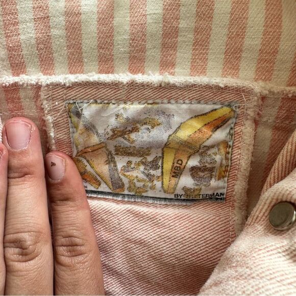 MBD by Bitterman Vintage 80s Pink Denim Jacket Size Medium - Picture 3 of 10